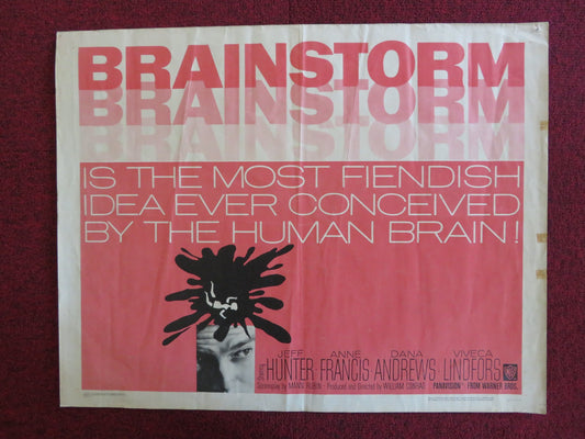 BRAINSTORM US HALF SHEET (22"x 28") POSTER JEFF HUNTER ANNE FRANCIS 1965