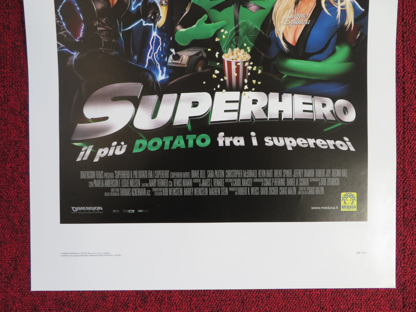 SUPERHERO MOVIE ITALIAN LOCANDINA POSTER LESLIE NIELSEN KEVIN HART 2008