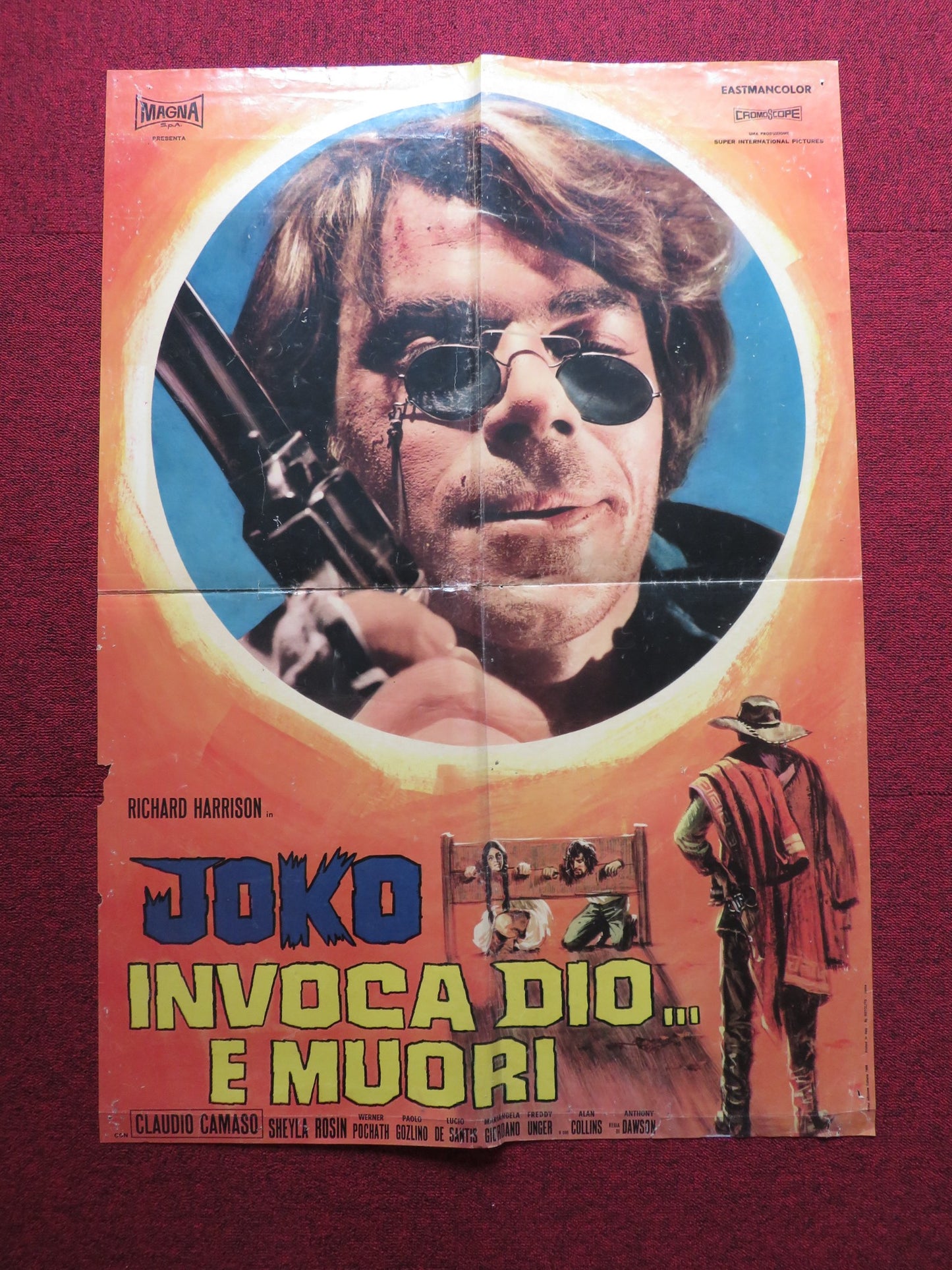 JOKO INVOCA DIO E MUORI ITALIAN FOGLIO POSTER RICHARD HARRISON CAMASO 1968