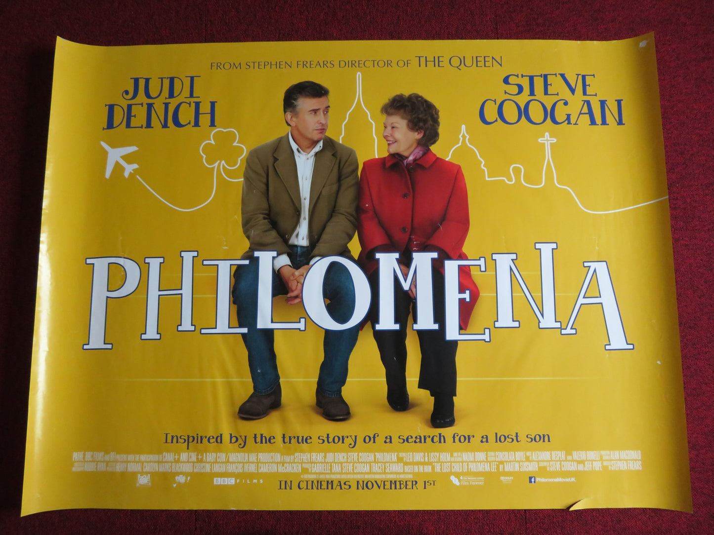 PHILOMENA UK QUAD (30"x 40") ROLLED POSTER JUDI DENCH STEVE COOGAN  2013