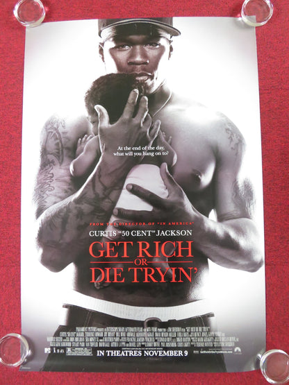 GET RICH OR DIE TRYIN' US ONE SHEET ROLLED POSTER 50 CENT JOY BRYANT 2005