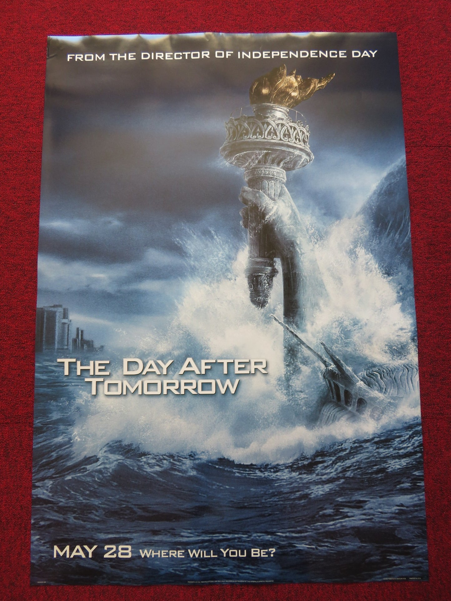 THE DAY AFTER TOMORROW - VERSION AW US ONE SHEET ROLLED POSTER DENNIS QUAID 2004