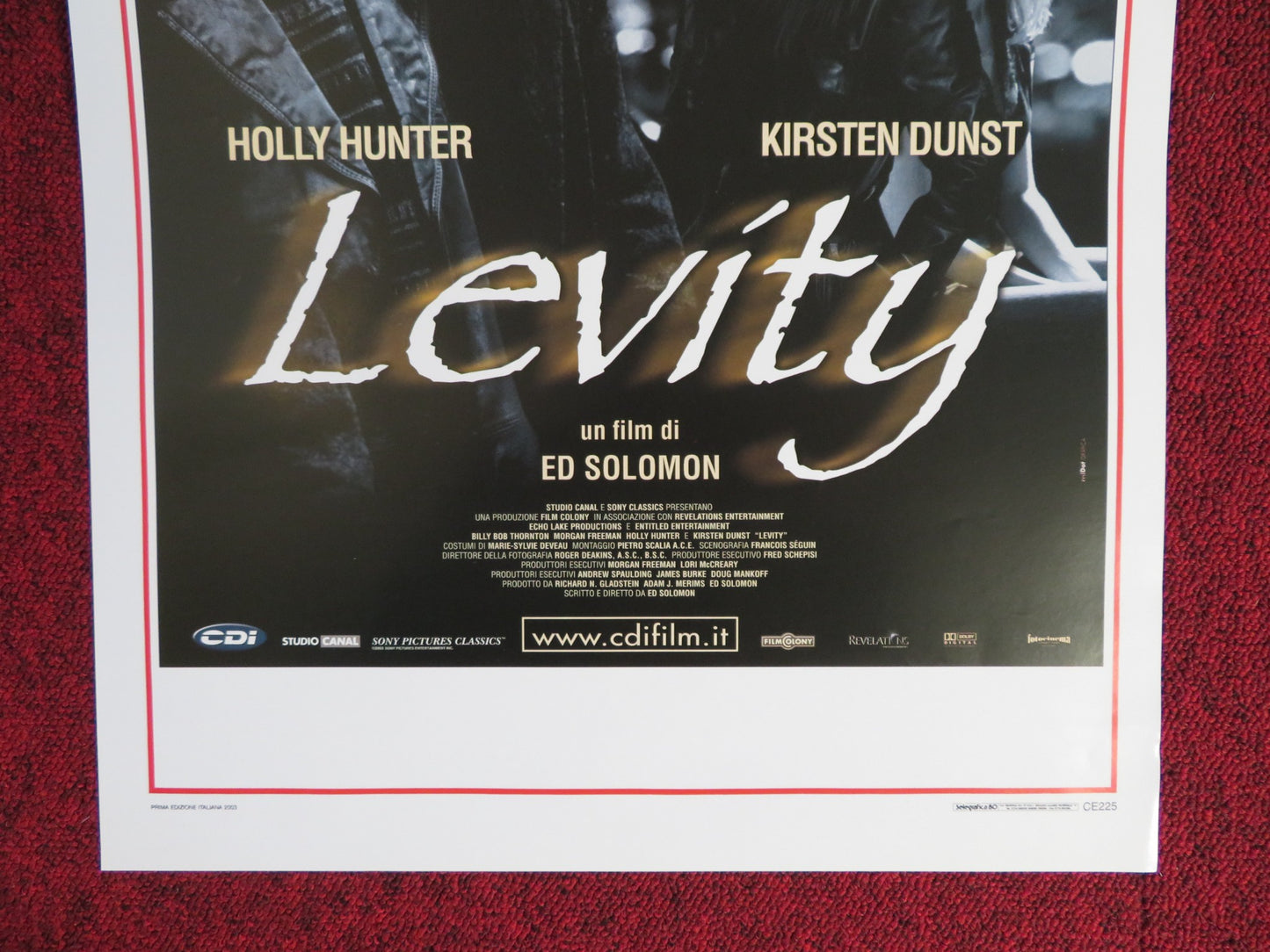 LEVITY ITALIAN LOCANDINA POSTER MORGAN FREEMAN BILLY BOB THORNTON 2003