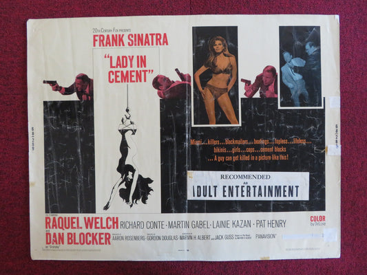 LADY IN CEMENT US HALF SHEET (22"x 28") POSTER FRANK SINATRA RAQUEL WELCH 1968