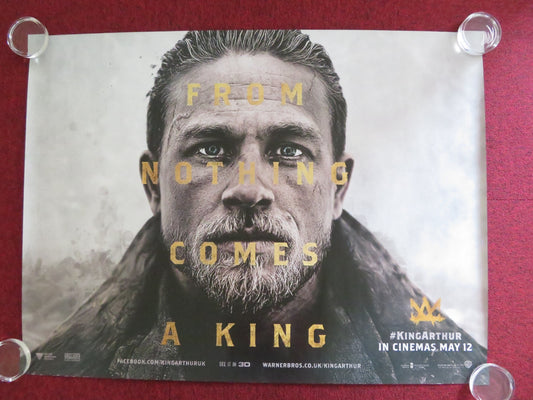 KING ARTHUR: LEGEND OF THE SWORD UK QUAD (30"x 40") ROLLED POSTER C. HUNNAM 2017