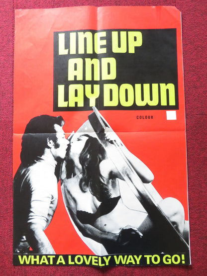 LINE UP AND LAY DOWN UK DOUBLE CROWN  POSTER PHILIPPE GASTE 1975