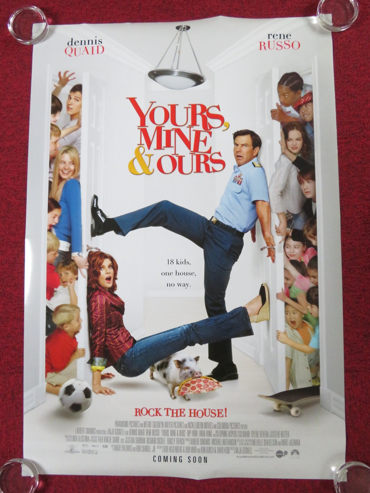 YOURS, MINE AND OURS US ONE SHEET ROLLED POSTER DENNIS QUAID RENE RUSSO 2005