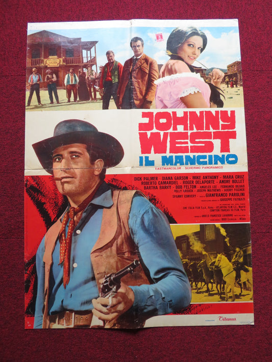 JOHNNY WEST IL MANCINO ITALIAN FOGLIO POSTER DICK PALMER MIKE ANTHONY 1965