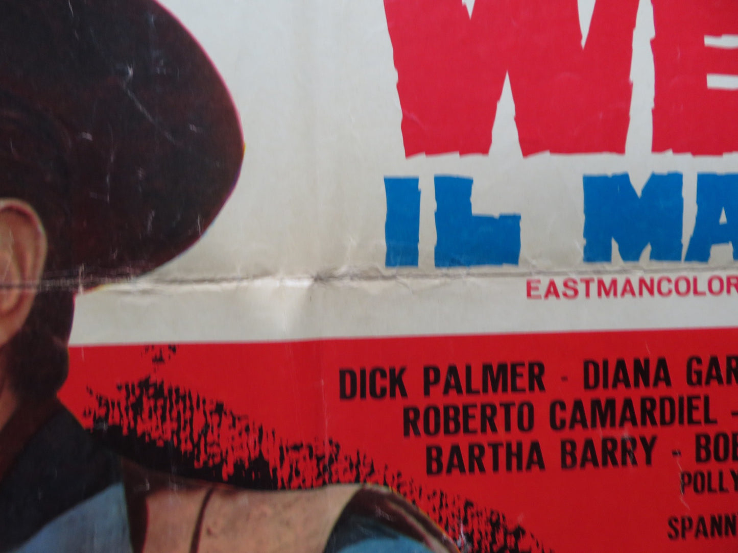 JOHNNY WEST IL MANCINO ITALIAN FOGLIO POSTER DICK PALMER MIKE ANTHONY 1965