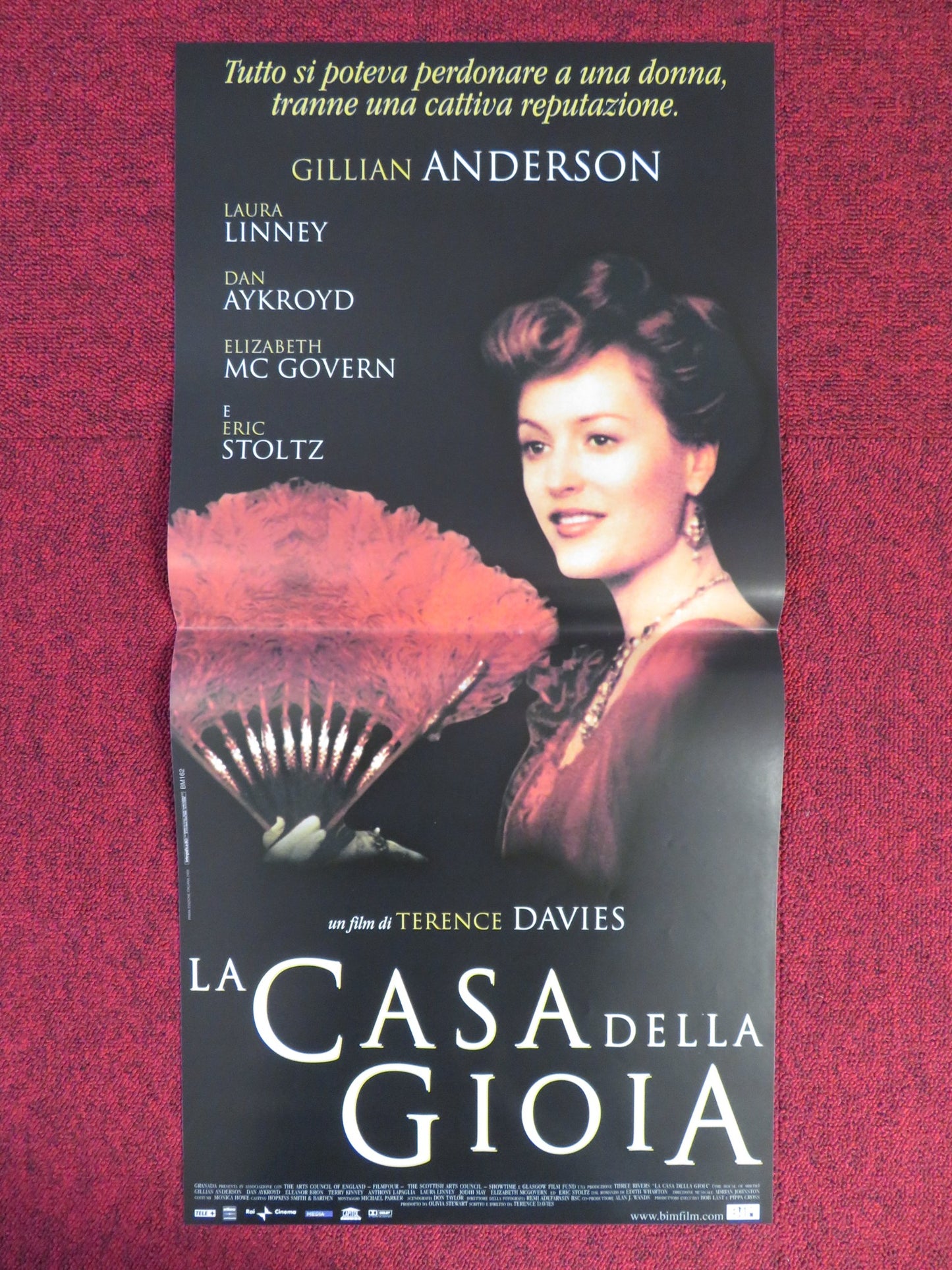 THE HOUSE OF MIRTH ITALIAN LOCANDINA POSTER GILLIAN ANDERSON LAURA LINNEY 2000