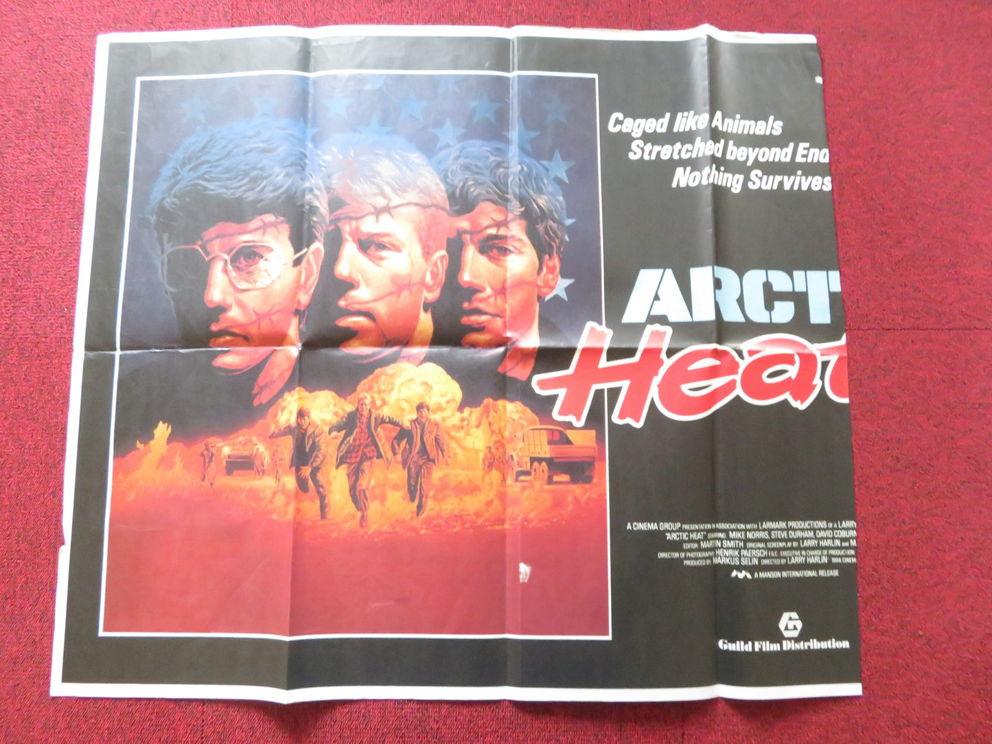 ARTIC HEAT UK QUAD POSTER MIKE NORRIS STEVE DURHAM 1986