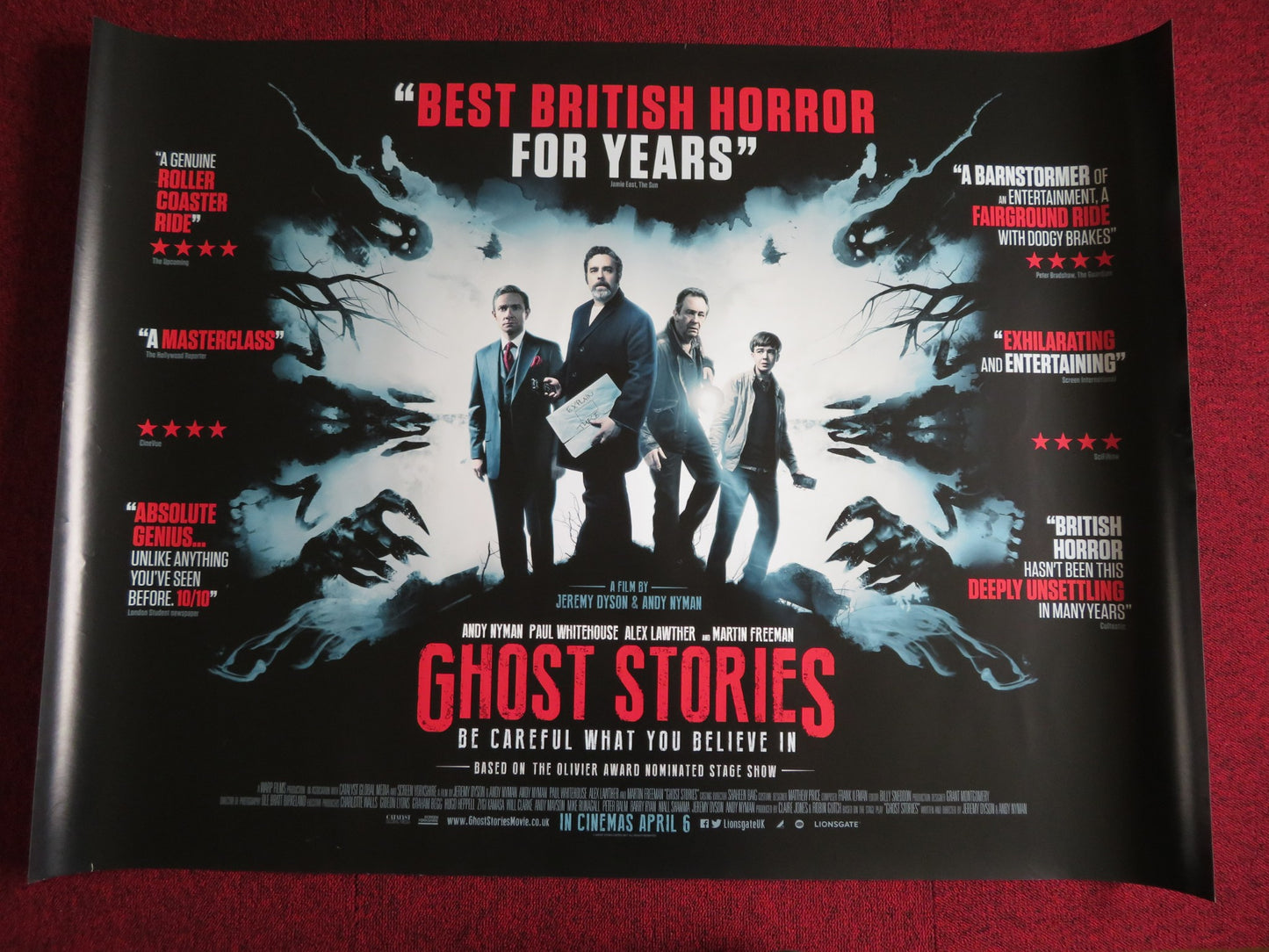 GHOST STORIES UK QUAD (30"x 40") ROLLED POSTER MARTIN FREEMAN PAUL WHITEHOUSE