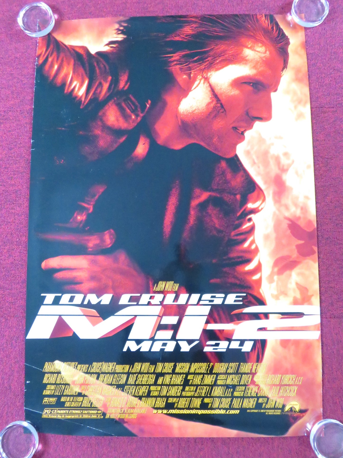 MISSION IMPOSSIBLE 2 US ONE SHEET ROLLED POSTER TOM CRUISE DOUGRAY SCOTT 2000