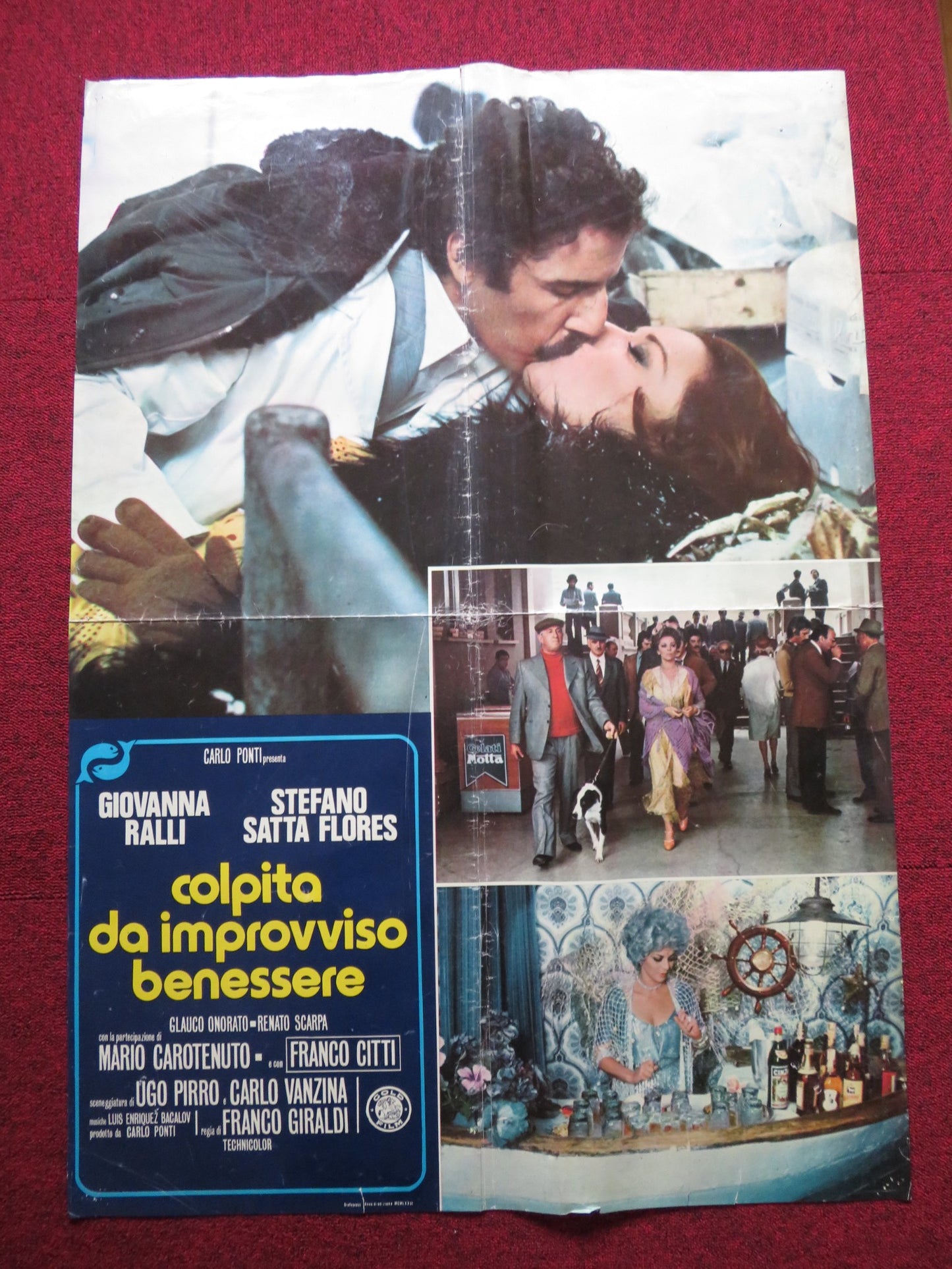 COLPITA DA IMPROVVISO BENESSERE ITALIAN FOGLIO POSTER GIOVANNA RALLI 1976