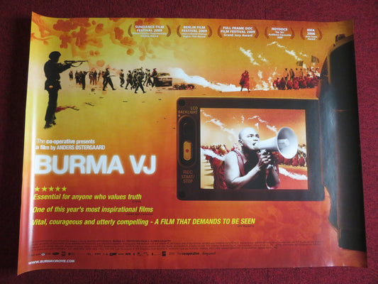 BURMA VJ: REPORTING FROM A CLOSED COUNTRY UK QUAD (30"x 40") ROLLED POSTER 2008