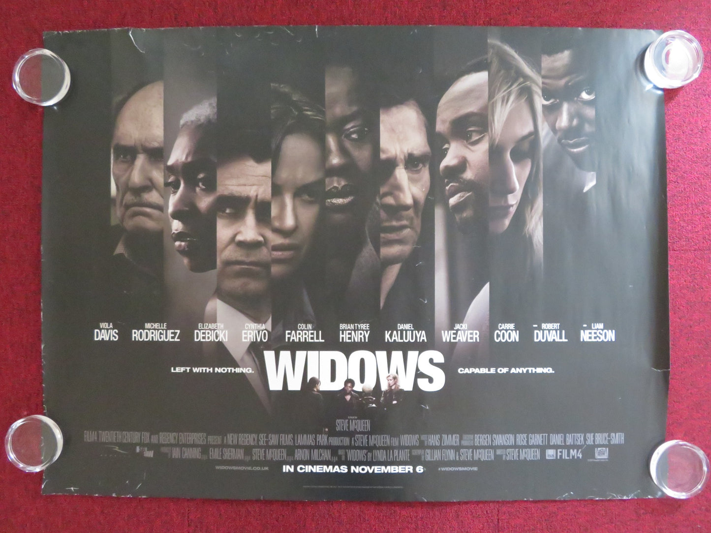 WIDOWS UK QUAD (30"x 40") ROLLED POSTER VIOLA DAVIS LIAM NEESON 2018