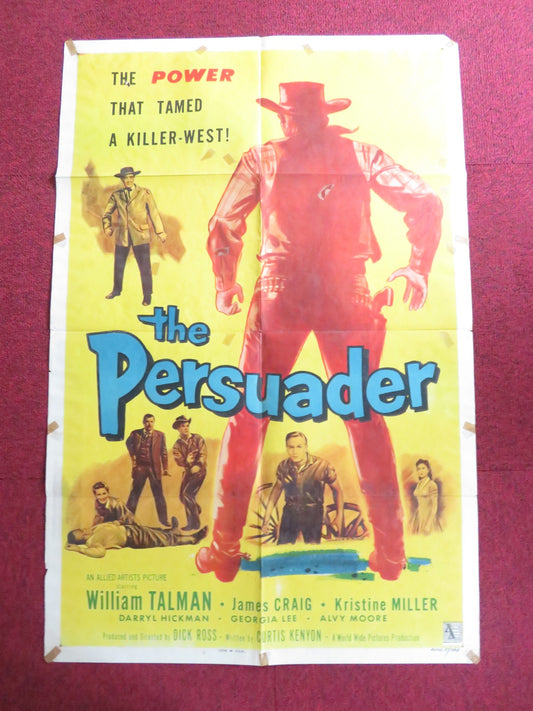 THE PERSUADER FOLDED US ONE SHEET POSTER WILLIAM TALMAN JAMES CRAIG 1957