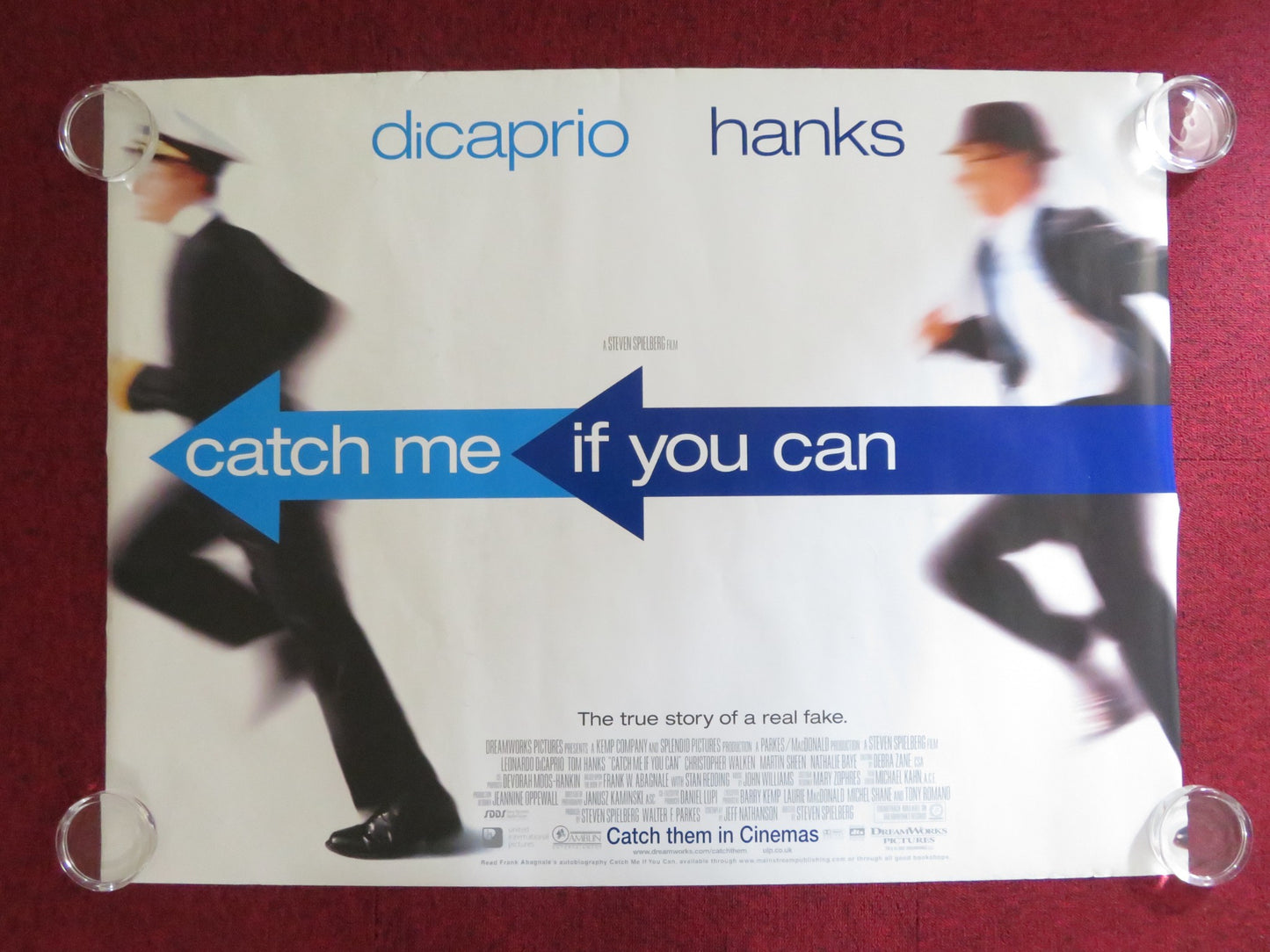 CATCH ME IF YOU CAN UK QUAD (30"x 40") ROLLED POSTER SPIELBERG TOM HANKS 2002