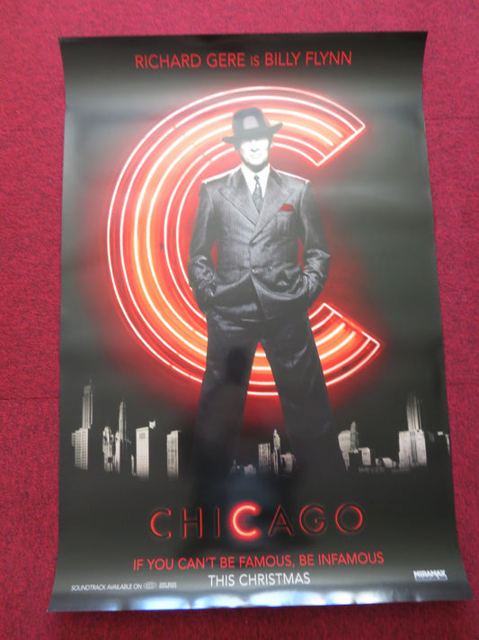 CHICAGO US ONE SHEET ROLLED POSTER RICHARD GERE CATHERINE ZETA-JONES 2002