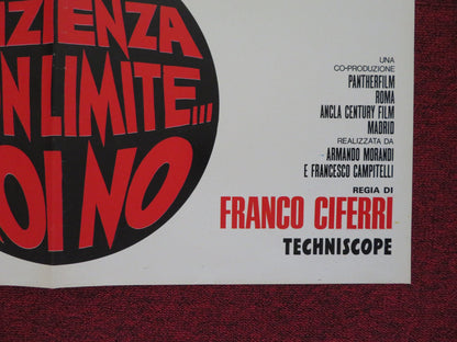 LA PAZIENZA HA UN LIMITE..NOI NO ITALIAN FOGLIO POSTER PETER MARTELL 1974