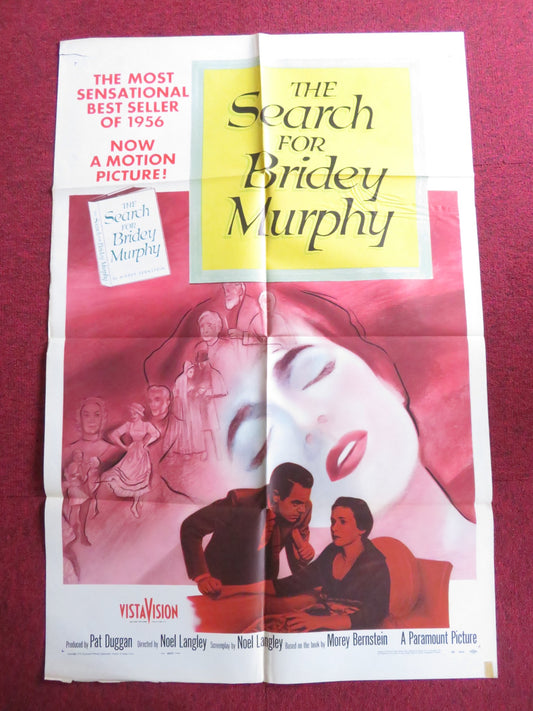 THE SEARCH FOR BRIDEY MURPHY FOLDED US ONE SHEET POSTER TERESA WRIGHT 1956