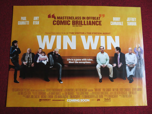 WIN WIN UK QUAD (30"x 40") ROLLED POSTER PAUL GIAMATTI AMY RYAN 2011