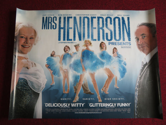 MRS. HENDERSON PRESENTS UK QUAD (30"x 40") ROLLED POSTER J.DENCH B.HOSKINS 2005