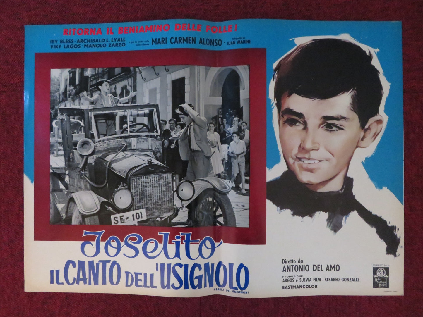 JOSELITO / ESCUCHA MI CANCION - D ITALIAN FOTOBUSTA POSTER MARQUEZ 1959