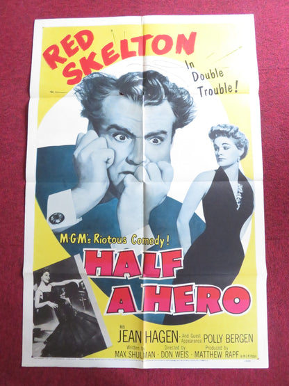 HALF A HERO FOLDED US ONE SHEET POSTER RED SKELTON JEAN HAGEN 1953