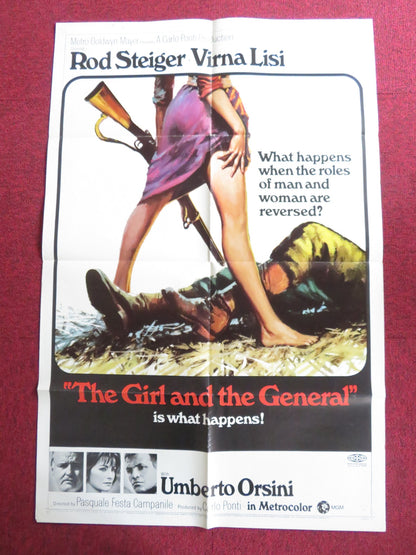 THE GIRL AND THE GENERAL FOLDED US ONE SHEET POSTER ROD STEIGER VIRNA LISI 1967