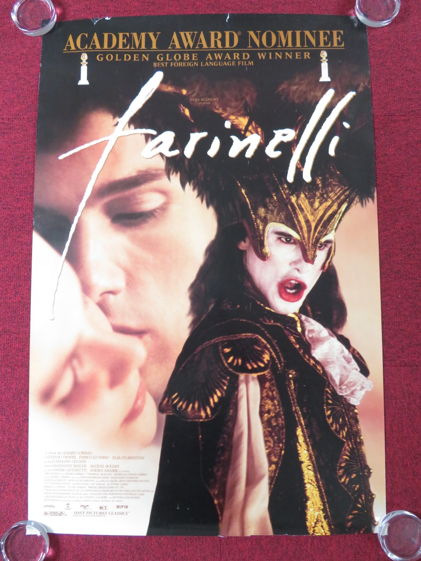 FARINELLI US ONE SHEET ROLLED POSTER STEFANO DIONISI ENRICO LO VERSO 1994