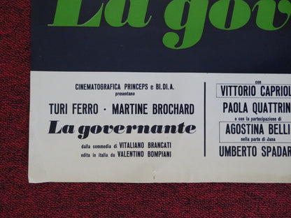 LA GOVERNANTE ITALIAN FOGLIO POSTER TURI FERRO MARTINE BROCHARD 1974