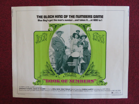 BOOK OF NUMBERS US HALF SHEET (22"x 28") POSTER RAYMOND ST. JACQUES PAYNE 1973