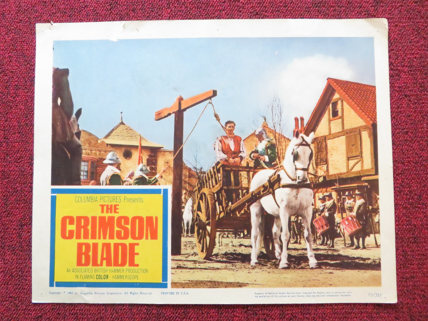 THE CRIMSON BLADE US LOBBY CARD FULL SET HAMMER LIONEL JEFFRIES OLIVER REED 1963