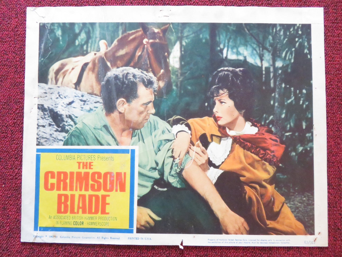 THE CRIMSON BLADE US LOBBY CARD FULL SET HAMMER LIONEL JEFFRIES OLIVER REED 1963