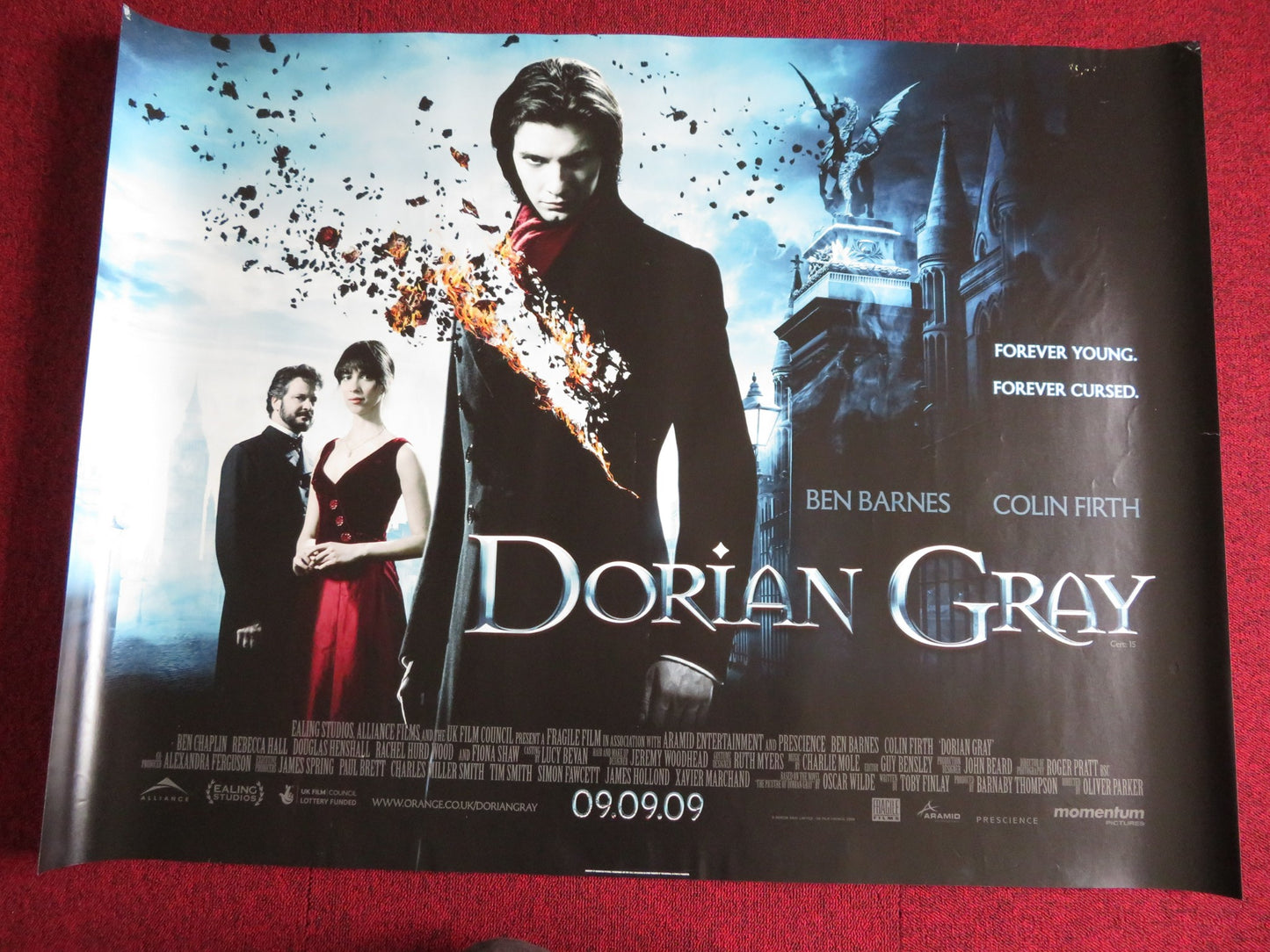 DORIAN GRAY UK QUAD (30"x 40") ROLLED POSTER BEN BARNES COLIN FIRTH 2009