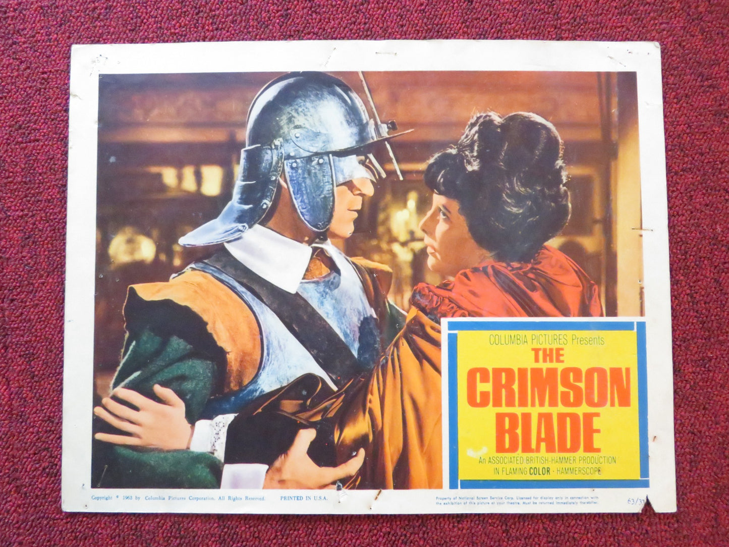 THE CRIMSON BLADE US LOBBY CARD FULL SET HAMMER LIONEL JEFFRIES OLIVER REED 1963