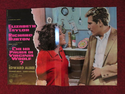 WHO'S AFRAID OF VIRGINIA WOLF ? ITALIAN FOTOBUSTA POSTER E TAYLOR R BURTON 1966