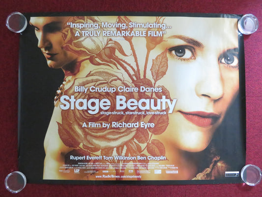 STAGE BEAUTY UK QUAD (30"x 40") ROLLED POSTER BILLY CRUDUP CLAIRE DANES 2004