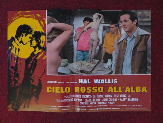 CIELO ROSSO ALL'ALBA ITALIAN FOTOBUSTA POSTER RICHARD THOMAS C. BURNS 1971