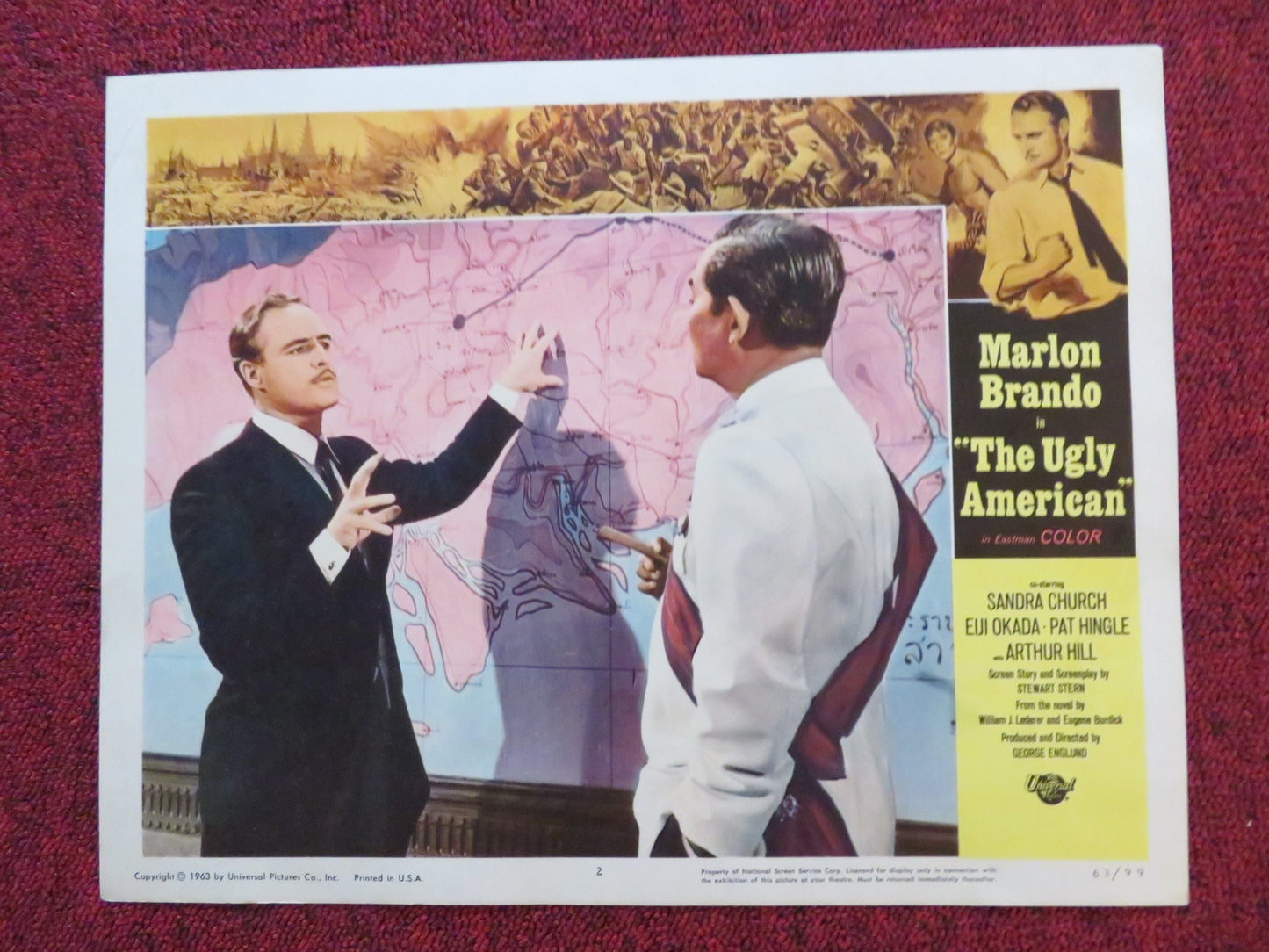 THE UGLY AMERICAN US LOBBY CARD FULL SET MARLON BRANDO SANDRA CHURCH 1963