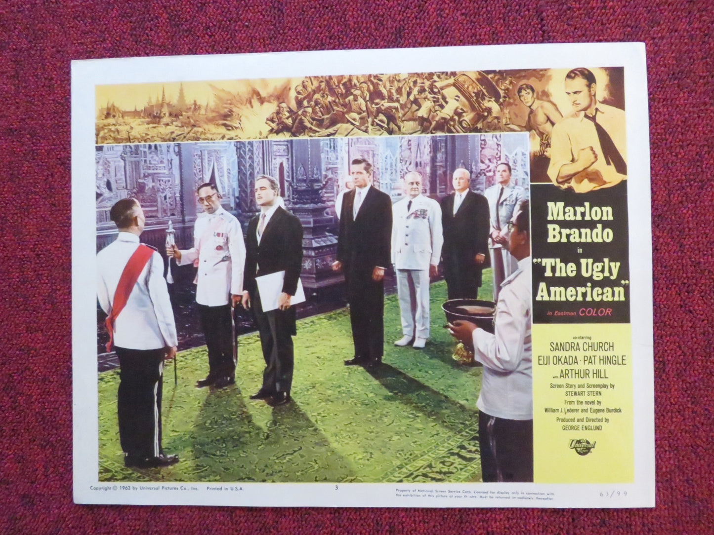 THE UGLY AMERICAN US LOBBY CARD FULL SET MARLON BRANDO SANDRA CHURCH 1963