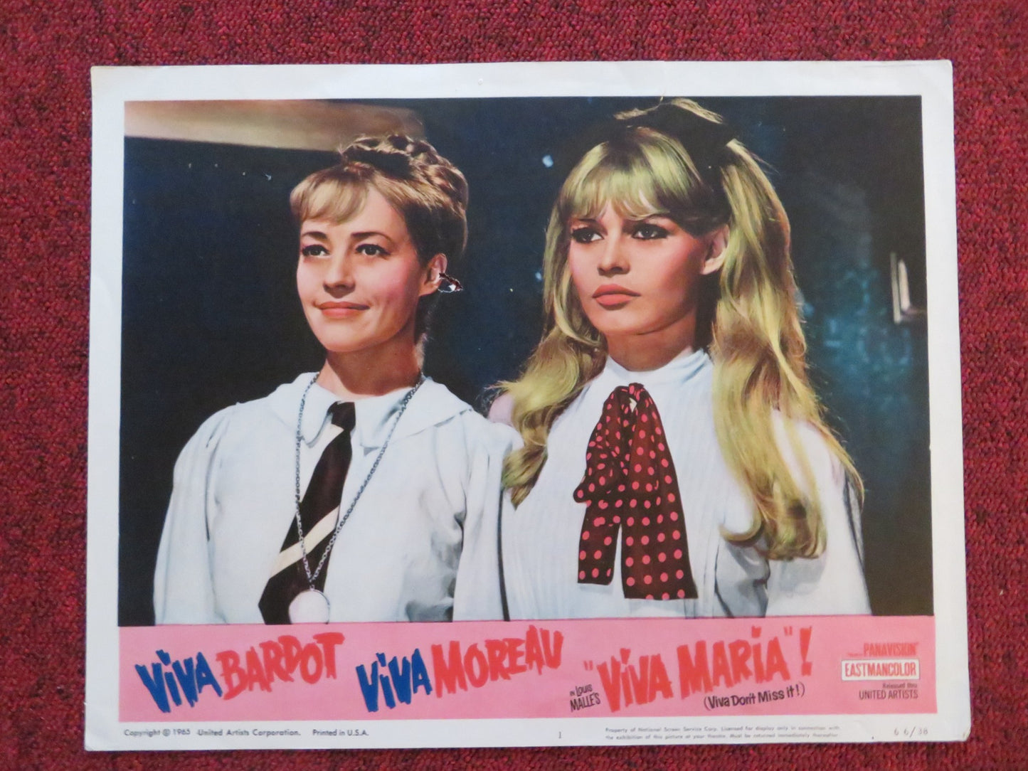 VIVA MARIA! US LOBBY CARD FULL SET BRIGITTE BARDOT JEANNE MOREAU 1965