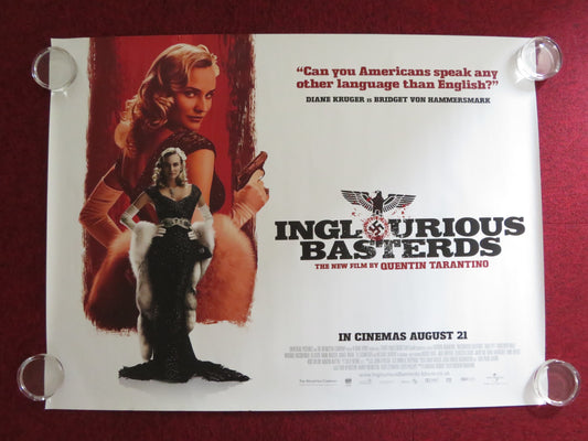 INGLOURIOUS BASTERDS - B UK QUAD (30"x 40") ROLLED POSTER TARANTINO B. PITT 2009