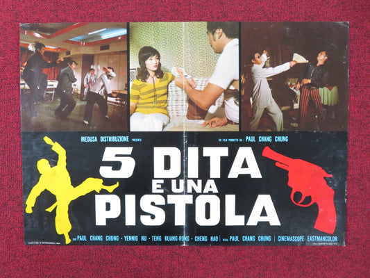 DEATH COMES IN THREE - B ITALIAN FOTOBUSTA POSTER ALAN TANG JENNY HU 1973