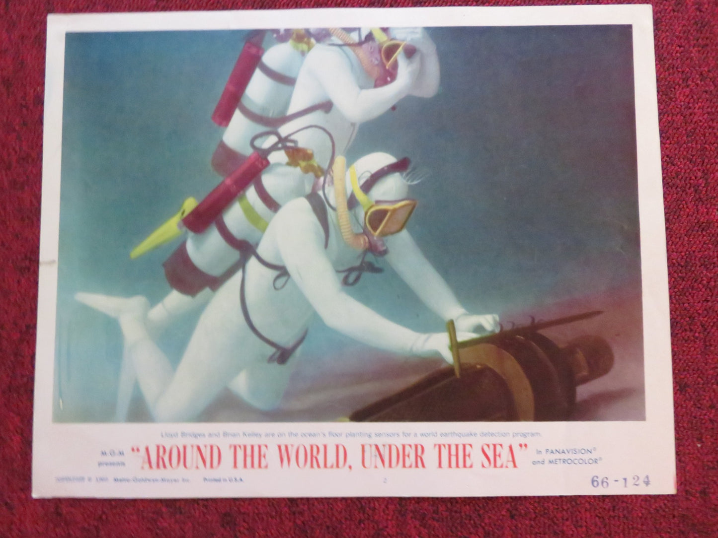 AROUND THE WORLD UNDER THE SEA US LOBBY CARD FULL SET L. BRIDGES B. KELLEY 1966