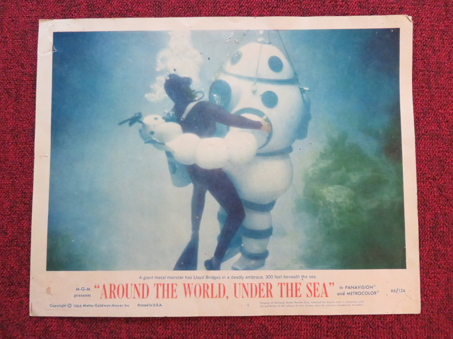 AROUND THE WORLD UNDER THE SEA US LOBBY CARD FULL SET L. BRIDGES B. KELLEY 1966