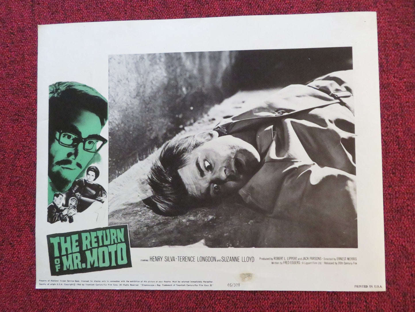 THE RETURN OF MR. MOTO US LOBBY CARD FULL SET HENRY SILVA TERENCE LONGDON 1965