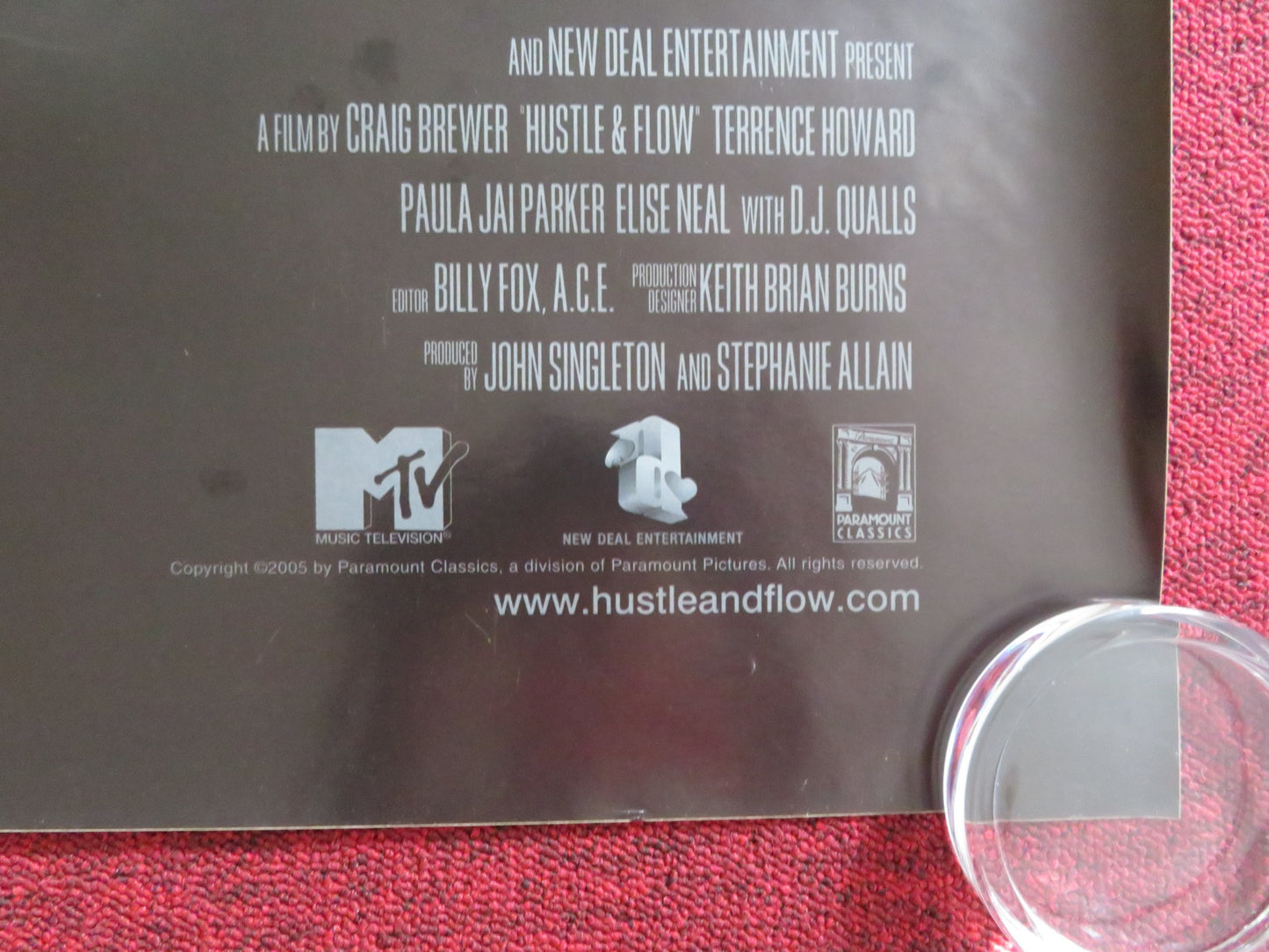 HUSTLE & FLOW UK QUAD (30"x 40") ROLLED POSTER T. HOWARD ANTHONY ANDERSON 2005