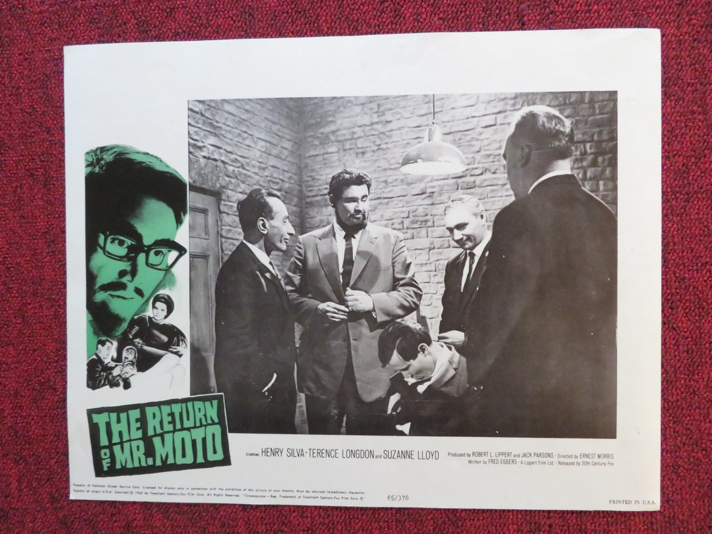 THE RETURN OF MR. MOTO US LOBBY CARD FULL SET HENRY SILVA TERENCE LONGDON 1965